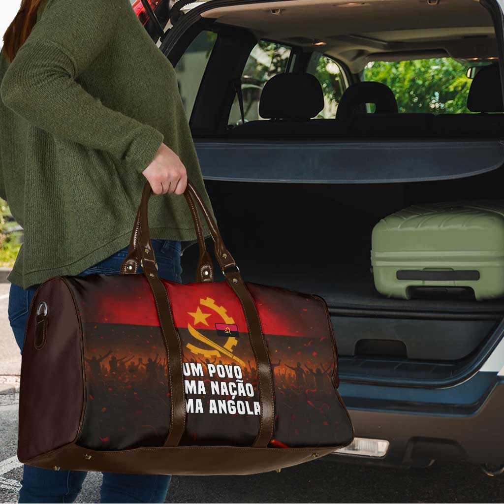 Angola Travel Bag with Red Black Yellow Grunge Design - Wonder Print Shop