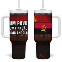 Angola Tumbler With Handle with Red Black Yellow Grunge Design - Wonder Print Shop