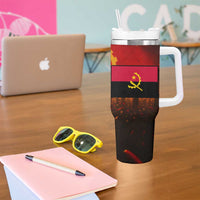 Angola Tumbler With Handle with Red Black Yellow Grunge Design - Wonder Print Shop