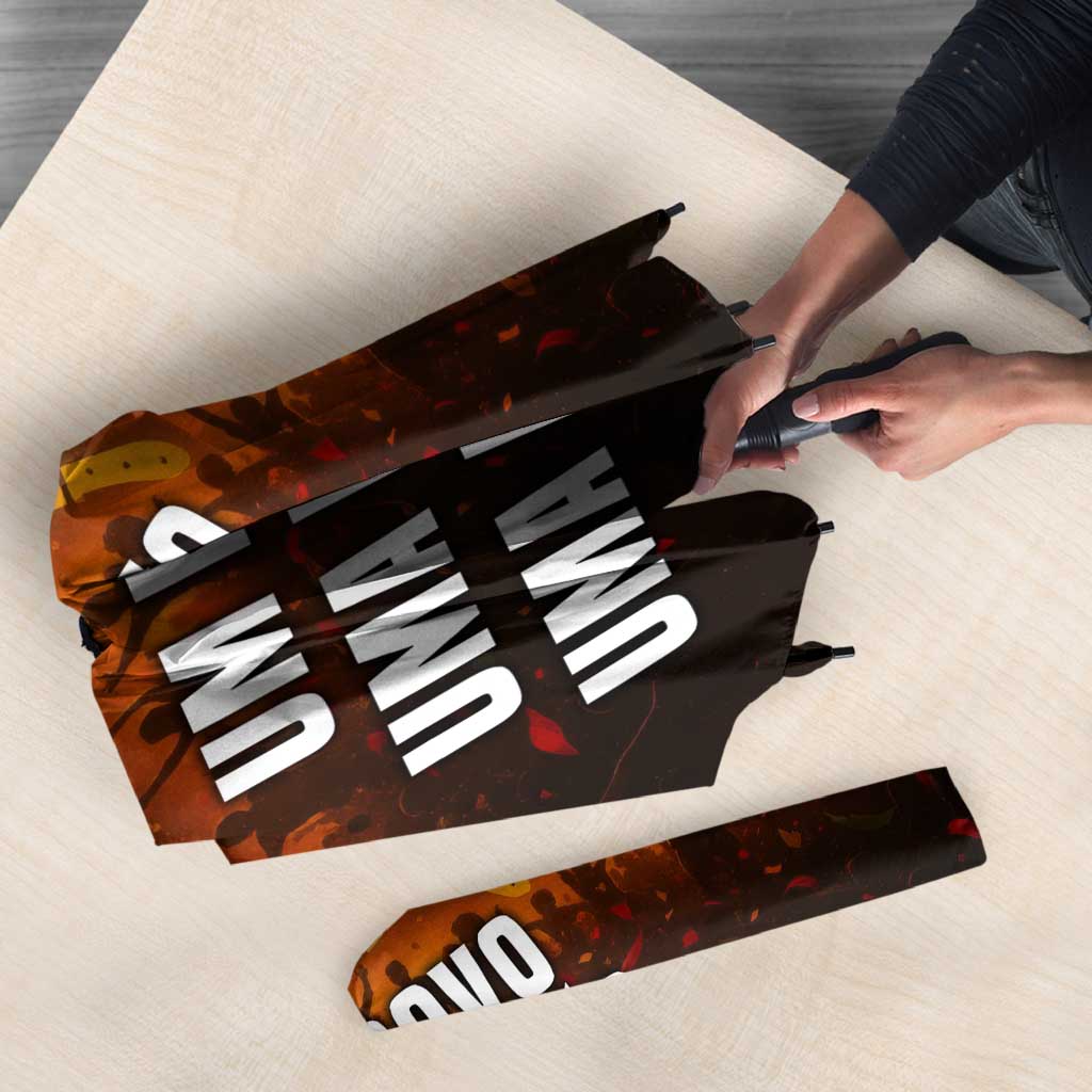 Angola Umbrella with Red Black Yellow Grunge Design - Wonder Print Shop