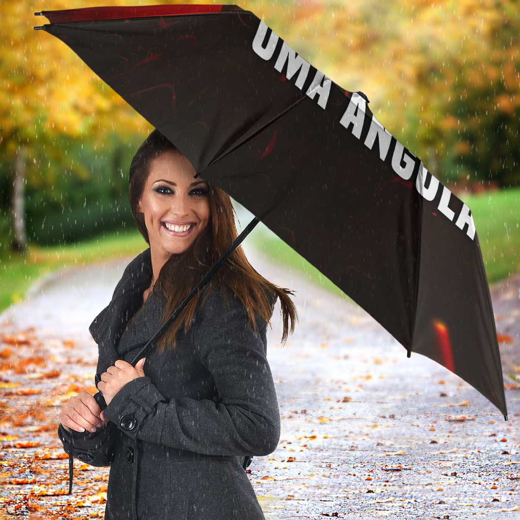 Angola Umbrella with Red Black Yellow Grunge Design - Wonder Print Shop