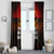 Angola Window Curtain with Red Black Yellow Grunge Design - Wonder Print Shop