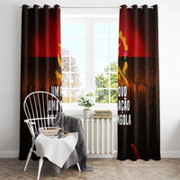 Angola Window Curtain with Red Black Yellow Grunge Design - Wonder Print Shop