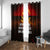 Angola Window Curtain with Red Black Yellow Grunge Design - Wonder Print Shop