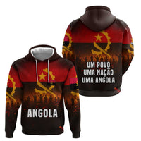 Angola Zip Hoodie with Red Black Yellow Grunge Design - Wonder Print Shop