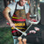 Angola Apron with Red Black Yellow Tribal Design and Elephant - Wonder Print Shop