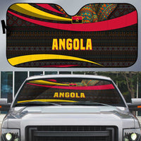 Angola Auto Sun Shade with Red Black Yellow Tribal Design and Elephant - Wonder Print Shop