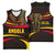 Angola Basketball Jersey with Red Black Yellow Tribal Design and Elephant - Wonder Print Shop