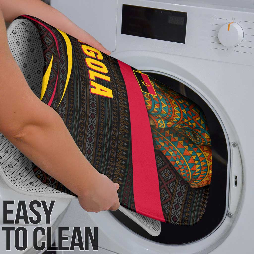 Angola Bathroom Set with Red Black Yellow Tribal Design and Elephant - Wonder Print Shop