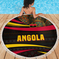 Angola Beach Blanket with Red Black Yellow Tribal Design and Elephant - Wonder Print Shop
