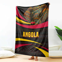 Angola Blanket with Red Black Yellow Tribal Design and Elephant - Wonder Print Shop