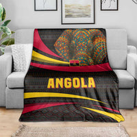 Angola Blanket with Red Black Yellow Tribal Design and Elephant - Wonder Print Shop