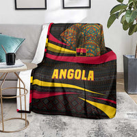 Angola Blanket with Red Black Yellow Tribal Design and Elephant - Wonder Print Shop