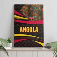 Angola Canvas Wall Art with Red Black Yellow Tribal Design and Elephant - Wonder Print Shop