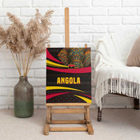 Angola Canvas Wall Art with Red Black Yellow Tribal Design and Elephant - Wonder Print Shop