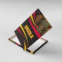 Angola Canvas Wall Art with Red Black Yellow Tribal Design and Elephant - Wonder Print Shop