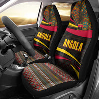 Angola Car Seat Cover with Red Black Yellow Tribal Design and Elephant - Wonder Print Shop