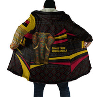 Angola Cloak with Red Black Yellow Tribal Design and Elephant - Wonder Print Shop