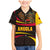 Angola Family Matching Mermaid Dress and Hawaiian Shirt with Red Black Yellow Tribal Design and Elephant - Wonder Print Shop