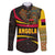 Angola Family Matching Summer Maxi Dress and Hawaiian Shirt with Red Black Yellow Tribal Design and Elephant - Wonder Print Shop