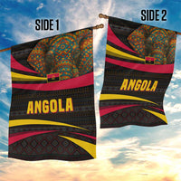 Angola Garden Flag with Red Black Yellow Tribal Design and Elephant - Wonder Print Shop