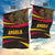 Angola Garden Flag with Red Black Yellow Tribal Design and Elephant - Wonder Print Shop