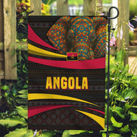Angola Garden Flag with Red Black Yellow Tribal Design and Elephant - Wonder Print Shop