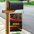Angola Garden Flag with Red Black Yellow Tribal Design and Elephant - Wonder Print Shop