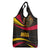 Angola Grocery Bag with Red Black Yellow Tribal Design and Elephant - Wonder Print Shop