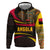 Angola Hoodie with Red Black Yellow Tribal Design and Elephant - Wonder Print Shop