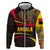 Angola Hoodie with Red Black Yellow Tribal Design and Elephant - Wonder Print Shop