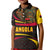 Angola Kid Polo Shirt with Red Black Yellow Tribal Design and Elephant - Wonder Print Shop
