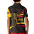 Angola Kid Polo Shirt with Red Black Yellow Tribal Design and Elephant - Wonder Print Shop