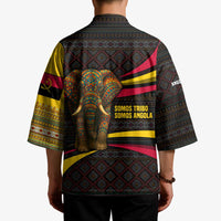 Angola Kimono with Red Black Yellow Tribal Design and Elephant - Wonder Print Shop