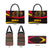Angola Leather Bag with Red Black Yellow Tribal Design and Elephant - Wonder Print Shop