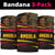 Angola Neck Gaiter with Red Black Yellow Tribal Design and Elephant TS04