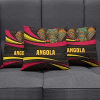 Angola Pillow Cover with Red Black Yellow Tribal Design and Elephant - Wonder Print Shop