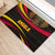 Angola Rubber Doormat with Red Black Yellow Tribal Design and Elephant - Wonder Print Shop