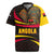 Angola Rugby Jersey with Red Black Yellow Tribal Design and Elephant - Wonder Print Shop
