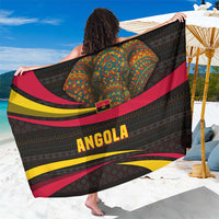 Angola Sarong with Red Black Yellow Tribal Design and Elephant - Wonder Print Shop