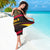 Angola Sarong with Red Black Yellow Tribal Design and Elephant - Wonder Print Shop