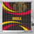 Angola Shower Curtain with Red Black Yellow Tribal Design and Elephant - Wonder Print Shop