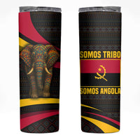 Angola Skinny Tumbler with Red Black Yellow Tribal Design and Elephant - Wonder Print Shop