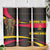 Angola Skinny Tumbler with Red Black Yellow Tribal Design and Elephant - Wonder Print Shop