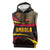 Angola Sleeveless Hoodie with Red Black Yellow Tribal Design and Elephant - Wonder Print Shop