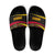 Angola Slide Sandals with Red Black Yellow Tribal Design and Elephant - Wonder Print Shop