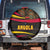 Angola Spare Tire Cover with Red Black Yellow Tribal Design and Elephant - Wonder Print Shop