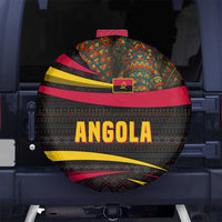Angola Spare Tire Cover with Red Black Yellow Tribal Design and Elephant - Wonder Print Shop