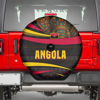 Angola Spare Tire Cover with Red Black Yellow Tribal Design and Elephant - Wonder Print Shop