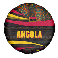 Angola Spare Tire Cover with Red Black Yellow Tribal Design and Elephant - Wonder Print Shop
